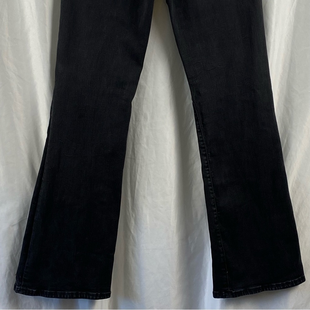 Pilcro Anthropologie The Icon Classic Black Flare Jeans Goth Boho Size 30 - Picture 8 of 16